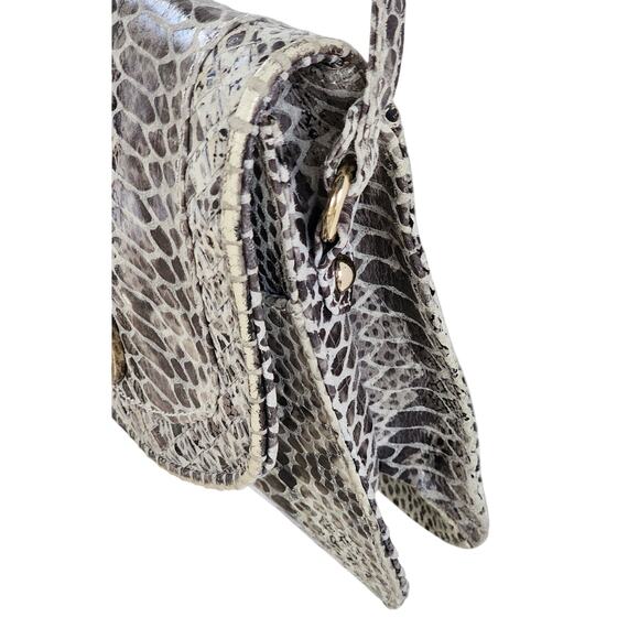 Elliott Lucca from The Sak Python Snake Print Leather Crossbody Y2K Shoulder Bag - Picture 9 of 14